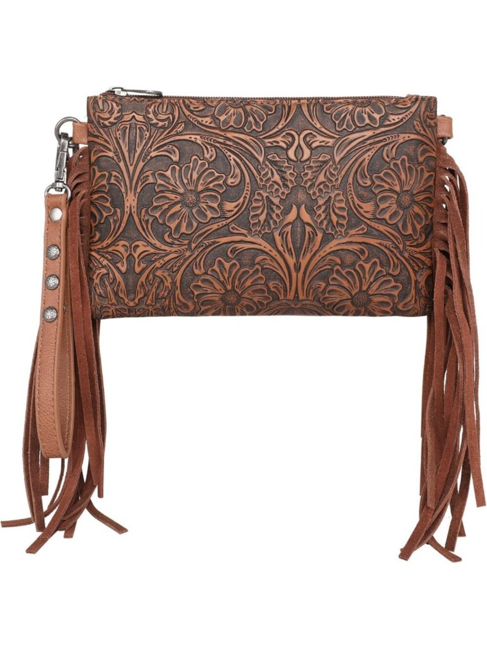 Stylish Western Crossbody Bag & Wristlet Clutch for Women - Versatile Purse